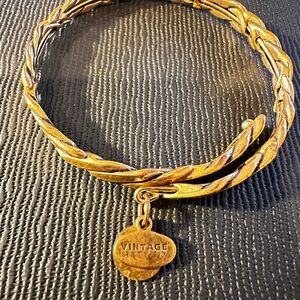 Alex and Ani Vintage Gold Twist Wrap Bracelet